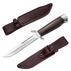 Нож Охотничий в Кожаном чехле с Удлиненным лезвием и Гардой GW 024 ACWP-L - изображение 4