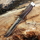 Нож Охотничий в Кожаном чехле с Удлиненным лезвием и Гардой GW 024 ACWP-L - изображение 6