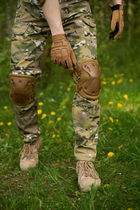 Тактические наколенники защитные коричневые (койот)/ горчичная подкладка - изображение 6