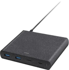 Мережевий зарядний пристрій UNIQ HUB Surge 90 W 2 USB Quick Charge 3.0 2 USB-C PD 3.0 Black (8886463668108) - зображення 1