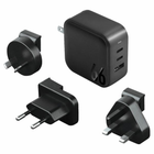 Мережевий зарядний пристрій Energea Travelite 66 W 1 x USB + 2 x USB Type-C PD-PPS-QC 3.0 6 Black (6957879424878)