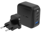 Ładowarka sieciowa Energea Travelite 100 W 1 x USB + 3x USB Type-C PD-PPS-QC 3.0 100 W Czarna (6957879424823) - obraz 1