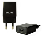 Мережевий зарядний пристрій Beline 1 x USB 1 A Black (5900168331259) - зображення 1