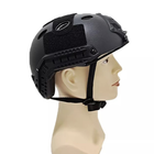 Спортивний захисний шолом Fast для страйкболу та тренувань у стилі SWAT з отворами Чорний (1011-336-02) - зображення 8