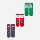 Zestaw skarpetek dla dzieci YOCLUB Christmas 3Pack Socks SKA-X017U-AA00-0001 35-38 3 pary Multicolour (5903999481124) - obraz 1