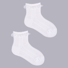 Набір шкарпеток дитячий YOCLUB 3Pack Girl's Socks With Frill SKL-0008G-0100 6-9 3 пари White (5904921620727) - зображення 2