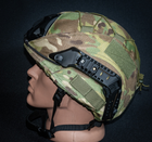 Кавер Кіраса на военный шлем "ушастый" с окном под консоль кордура чёрный 599 - изображение 4
