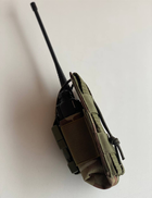 Підсумок для рації відкритий із гумкою на фастекс M-KET ПР1-М Мультикам військовий штурмовий тримач на пояс розвантажувальну систему РПС на MOLLE - зображення 2