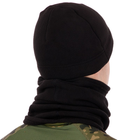 Комплект шапка флисовая тактическая с баффом Zelart Heroe 0312 Black - изображение 2