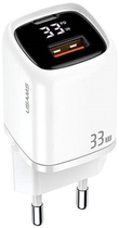 Ładowarka sieciowa Usams US-CC152 T46 USB-C+USB 33W PD3.0 +QC3.0 Fast Charging biała (6958444976860) - obraz 1