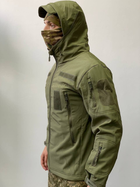Армейская куртка SoftShell водонепроницаемая, теплая, цвет олива, XL - изображение 6
