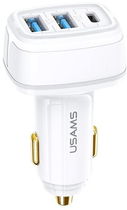 Автомобільний зарядний пристрій Usams C24 80W Fast Charge White (6958444928210) - зображення 1