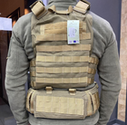 Плитоноска / жилет тактичний Defcon5 Carrier Vest з поясом, Койот, на Моллі - зображення 3