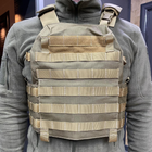 Плитоноска / жилет тактичний Defcon5 Carrier Vest з поясом, Койот, на Моллі - зображення 4