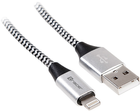 Kabel Tracer USB-A do Lightning 1 m czarny/srebrny (TRAKBK46268) - obraz 1