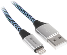 Kabel Tracer USB-A do Lightning 1 m czarny/niebieski (TRAKBK46269) - obraz 1