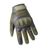 Защитные перчатки полнопалые FQMILITAR004 на липучке Оливковый L (16004) Kali - изображение 2