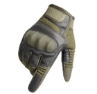 Защитные перчатки полнопалые FQMILITAR004 на липучке Оливковый XL (16004) Kali - изображение 2
