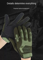 Тактические перчатки Adventure противоскользящие универсальный на липучке Оливковый (2399251) Kali - изображение 6