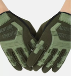 Тактичні рукавички Adventure протиковзкі універсальний на липучці Оливковий (2399251) Kali - зображення 8