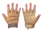 Тактичні безпальні рукавички військові армійські захисні мисливські Койот L (23994) Kali - зображення 4