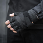 Тактические беспалые перчатки военные армейские защитные охотничьи Черные M (23994) Kali - изображение 1