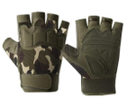 Тактические перчатки без пальцев L на липучке FQTAC039 Камуфляж (2399411) Kali - изображение 1