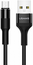 Kabel Usams U5 2 A USB Type-A na micro-USB 1.2 m Czarny (SJ224USB01) (6958444957043) - obraz 1