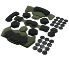 Протиударні подушки для шолома, каски FAST Mich Black (helmet-pad) з ефектом пам'яті олива - зображення 1