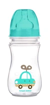 Бутылка с широким антиколиковым отверстием Easystart Цветные зверьки 240 мл Canpol babies Бирюзовая (5903407352060)
