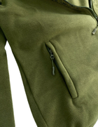 Кофта Tactic4Profi флис хаки с капюшоном с вышивкой Орнамент№2 р. 5XL (58) - изображение 4