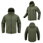 Чоловічий Костюм Soft Shell з поліуретановою мембраною / Куртка + Штани з флісовою підкладкою олива розмір M - зображення 2