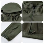 Мужской Костюм Soft Shell с полиуретановой мембраной / Куртка + Брюки с флисовой подкладкой олива размер L - изображение 3