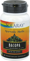 Suplement diety Solaray Bacopa 100 mg 60 vegan kapsułek (0076280596441) - obraz 1