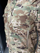 Куртка тактична зимова Softshell, Single Sword, Мультикам, розмір 3XL, тепла зимова куртка для військових софтшел - зображення 6