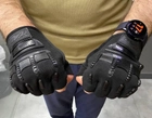 Рукавички тактичні Yakeda безпальцеві, колір Чорний, розмір M - зображення 2