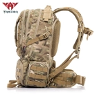 Рюкзак тактический военный с карманом для шлема, каски и съемным Рпс поясом YAKEDA 55L Multicam KYF050 - изображение 3