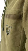 Кофта Tactic4Profi фліс хакі з капюшоном з вишивкою Тризуб Воля розмір 5XL (58) - зображення 4