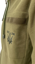 Кофта Tactic4Profi фліс хакі з капюшоном з вишивкою Тризуб Воля розмір XL (50) - зображення 4