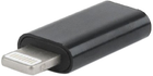 Adapter Gembird Apple Lightning - USB Type-C Czarny (A-USB-CF8PM-01) - obraz 1