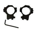 Кільця Discovery Scope Mount Rings Low Profile For Dovetail 1inch 30 (00-00010197) - зображення 4