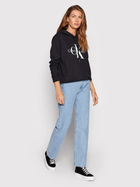 Bluza damska z kapturem kangurka Calvin Klein Jeans J20J219141-BEH XL Czarna (8719855876549) - obraz 3