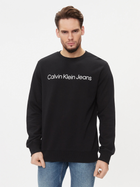 Bluza bez kaptura męska Calvin Klein Jeans J30J322549-BEH M Czarna (8719856759582) - obraz 1