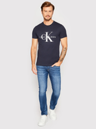 Koszulka męska bawełniana Calvin Klein Jeans J30J320935-CHW L Granatowa (8719855869282) - obraz 3