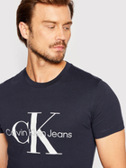 Koszulka męska bawełniana Calvin Klein Jeans J30J320935-CHW L Granatowa (8719855869282) - obraz 4