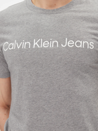 Футболка бавовняна чоловіча Calvin Klein Jeans J30J322552-P2D S Сіра (8719856760526) - зображення 4