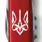 Швейцарский нож Victorinox CLIMBER UKRAINE 91мм/14 функций, красные накладки, Трезубец готический белый - изображение 3