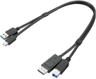 Кабель Lenovo ThinkStation mDP + USB-A 3.0 до DP + USB-B 3.0 Dual Head (4X91D11453) - зображення 1