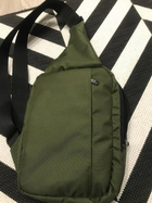 Нагрудная сумка барсетка слинг Tactica3, с системой молли хаки цвет - изображение 8