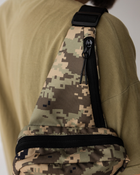 Нагрудная сумка барсетка слинг Tactica3, с системой молли, цвет пиксель - изображение 4
